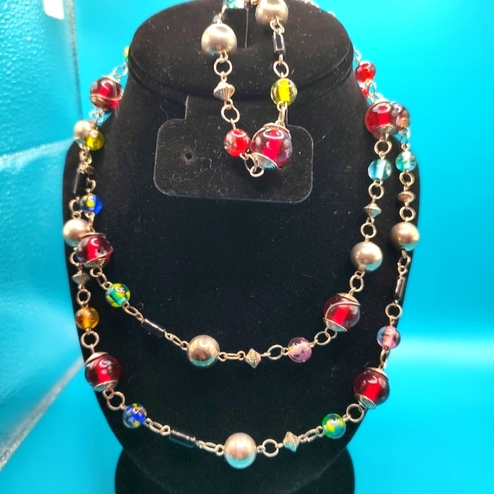 Boutique Handmade Beaded Necklace and Bracelet!